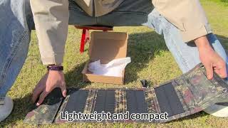 Foldable Solar Panels For Wilderness Hiking Expeditions And Emergency Cell Phone Charging