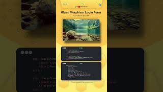 How to Make a Glass Effect Login Form | #mzcode01 #css #webdesign #shorts