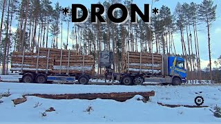 *Holbra DRON* Scania in winter forest