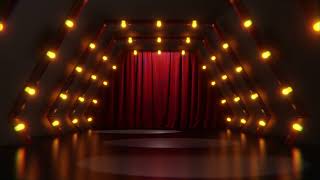 3D Abstract Green Screen Red Carpet Award Curtain Backdrop Stage Hallway Grand Opening Free footage
