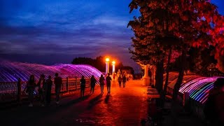 Вечірні фонтани Тернополя / Evening fountains in Ternopil city, Ukraine