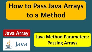 How to pass Java array to a method? | Java Array (Java Array Pass to Method) | Java Tutorial