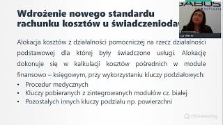 Wdrożenie nowego standardu kosztów u świadczeniodawców