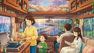A Rainy Day In Our Mobile Home Cozy Moments Together Ghibli Style Video ...