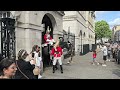 in case you missed it ... a shout so loud that even the old trooper jumped at horse guards