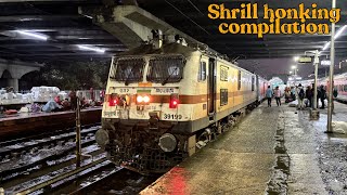 [10 in 1] Dangerous shrill honking compilation of WAP7|| Rajdhani+Duronto+Jan Shatabdi and many more