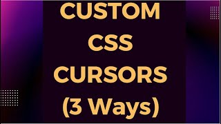 3 Custom CSS Cursors 🔥 Custom Pointer CSS (CSS & JS)
