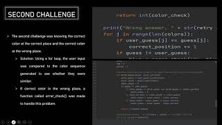 Python programming project: A master mind computer game