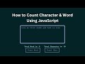 word and character counter using html css javascript. source code is free.