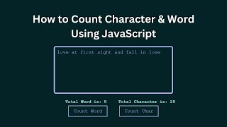 word and character counter using html css javascript. source code is free.