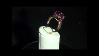 5.23CT Amethyst \u0026 Pink Sapphire Gemstone Fancy Ring 14k