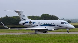 Corporate Embraer EMB-550 Praetor 600 D-BHDC close-up at Cambridge