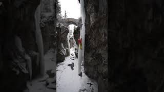 Guy Tries to Climb Giant Icicle | #shorts