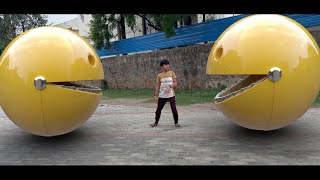Pacman In Real Life | Pacman Attack In Boy Real Life | Pac Man