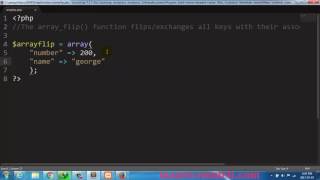 PHP array flip Function