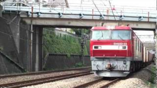 貨物列車　EH500-33牽引　３０８７レ　新秋津駅付近　2011/09/09