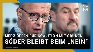 Wahlkampf: Merz offen für Koalition mit Grünen | Söder weiter dagegen