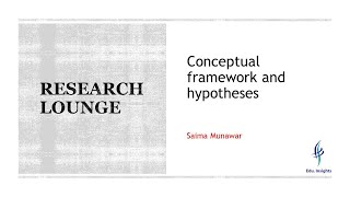 Link between conceptual framework and hypotheses
