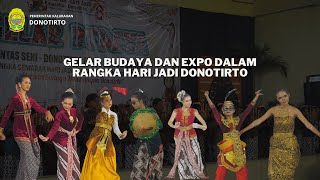 GELAR BUDAYA DAN EXPO DALAM RANGKA HARI JADI DONOTIRTO