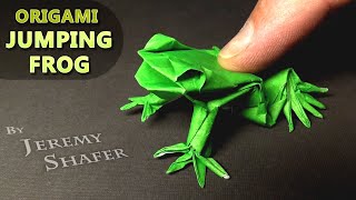 How to Make an Origami Jumping Frog 🐸 with 8 Fingers and 10 Toes and it JUMPS FAR!