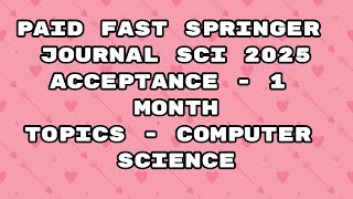 2025 Guide to Publishing in SCI Journals: Paid Springer, Annexure & Indexing Explained