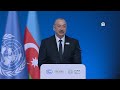 Azerbaijan President Aliyev speaks at COP29 World Leaders Climate Summit