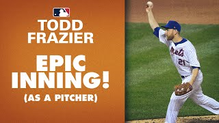 Mets' Todd Frazier's EPIC inning pitching (Knuckeballs, 50 MPH pitches, goes 1-2-3 with a K!)