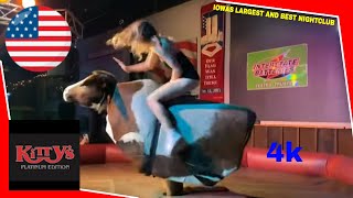 EXACTLY WHY YOU SHOULDNT WEAR A DRESS!  😎 LADY BULL RIDING MRBEAST AT MISS KITTYS SLINGSHOT