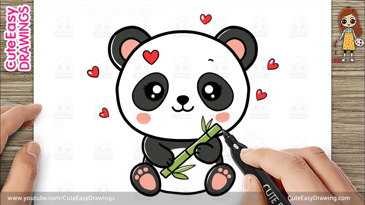 How To Draw A Cute Panda Step By Step Baby Panda Drawing Easy
