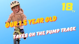 Tiny Rider Alert! 1.5-Year-Old Conquers the Pump Track on a Specialized Balance Bike 🚴✨