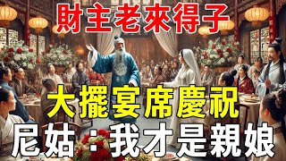 財主老來得子，大擺宴席慶祝，尼姑：我才是孩子親娘【蝴蝶飛飛】