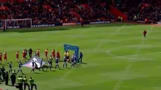 Southampton v Everton - Lineups walking out (26.04.2014)