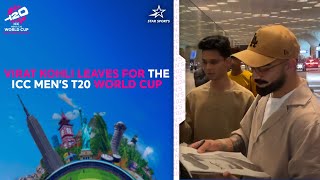 Virat Kohli departs for ICC Men's T20 World Cup | Warm-up match on June 1 | 1st