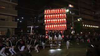 2016年 津久野だんじり祭 宮山 やりまわし 津久野駅前