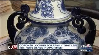 Coroner searching for person who left behind urn of loved one's ashes