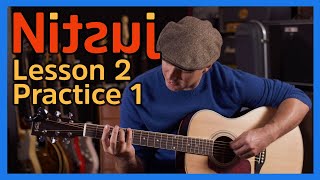 Nitsuj Learning Guitar. Lesson 2 Practice 1 Justin Guitar Beginner Course 2020