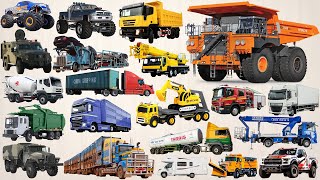 TRUCKS NAME Vehicles  - Tổng hợp Xe Tải | Dump Truck, Monster truck, Fire truck, Pickup truck