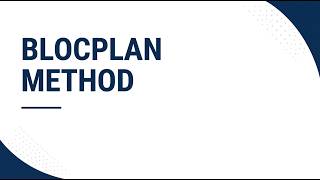 Blocplan Method
