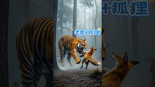 当一只老虎与一只狐狸混合，究竟会变成什么样的怪兽？#animals #tiger #fox #fusion #怪兽 #beast