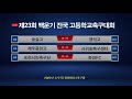 예선 제 23회 백운기 전국 고등학교 축구대회 중마 제 1 구장