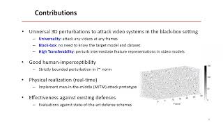 Universal 3-Dimensional Perturbations for Black-Box Attacks on Video Recognition Systems