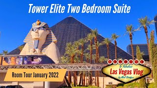 Luxor Hotel \u0026 Casino Las Vegas (West Tower Elite Two Bedroom Suite 21249) Room Tour 5th January 2022