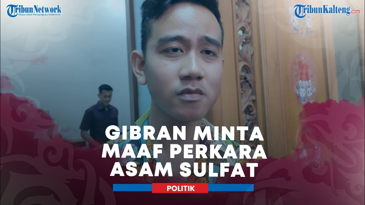 Gibran Minta Maaf Perkara Salah Sebut Asam Sulfat - YouTube