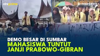 Ratusan Mahasiswa Sumbar Turun ke Jalan, Protes 100 Hari Prabowo-Gibran | NTV PRIME