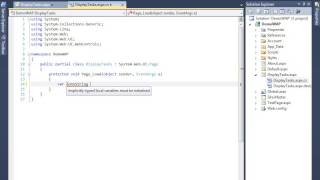 Web Forms - Web Application Projects - Demo Create a Data Driven List