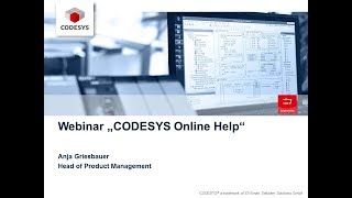 Webinar CODESYS Online Help (E)