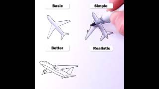 Learn 4 ways to draw Aeroplane...💯 #shortsvideo #shorts #like #drawing #learning #ytshorts #youtube