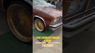 1978 Chevrolet Malibu 2 Door on Gold Daytons #thejpway #chevy #malibu #detroitcarshow #motorcity