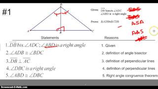Congruent Triangles Proof Examples