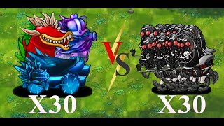 PVZ 1 Fusion 2.1.4: 30x Fusion Plants Ultimate VS. 30 Black Olive Tall-nut Zombie - Who Will Win???